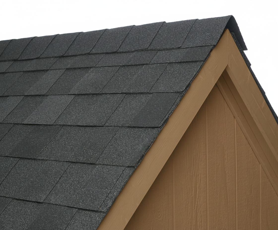 Brown house with Charcoal roof