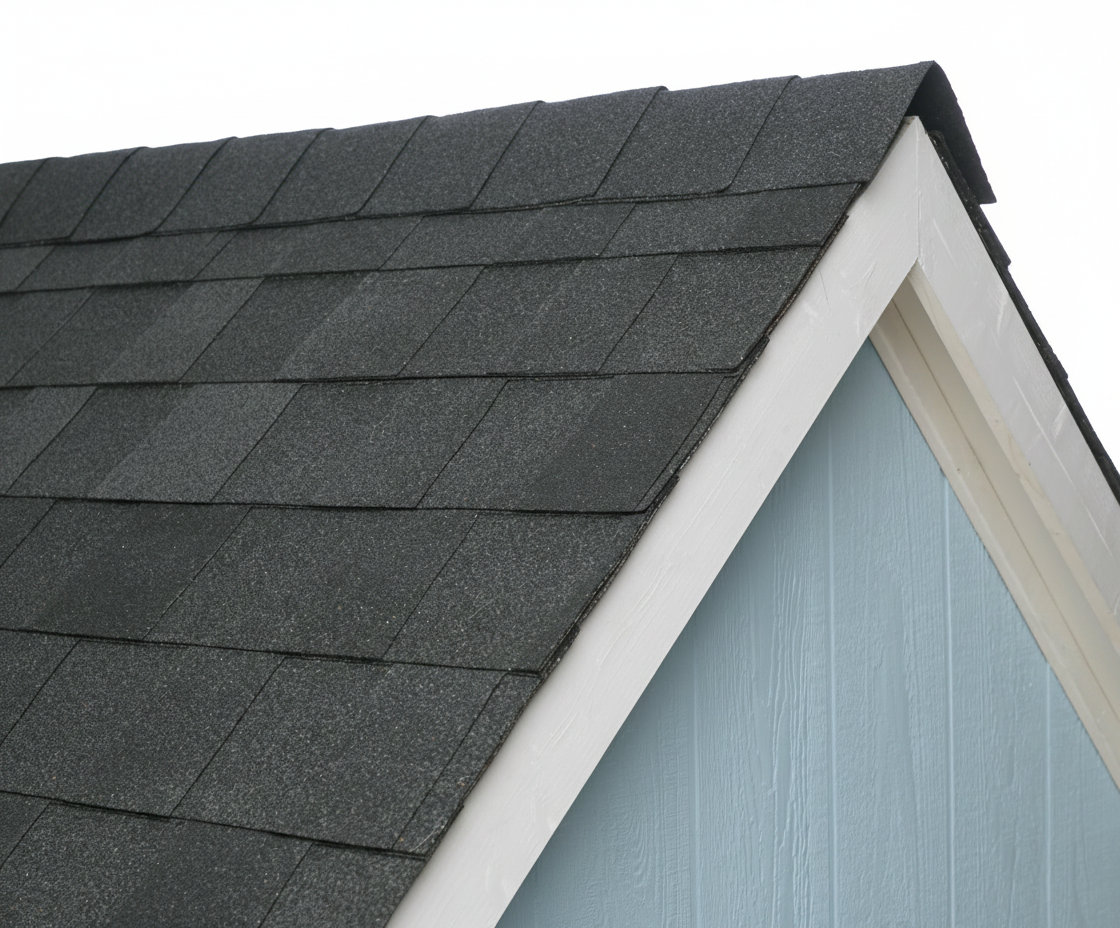 Light Blue house with Charcoal roof