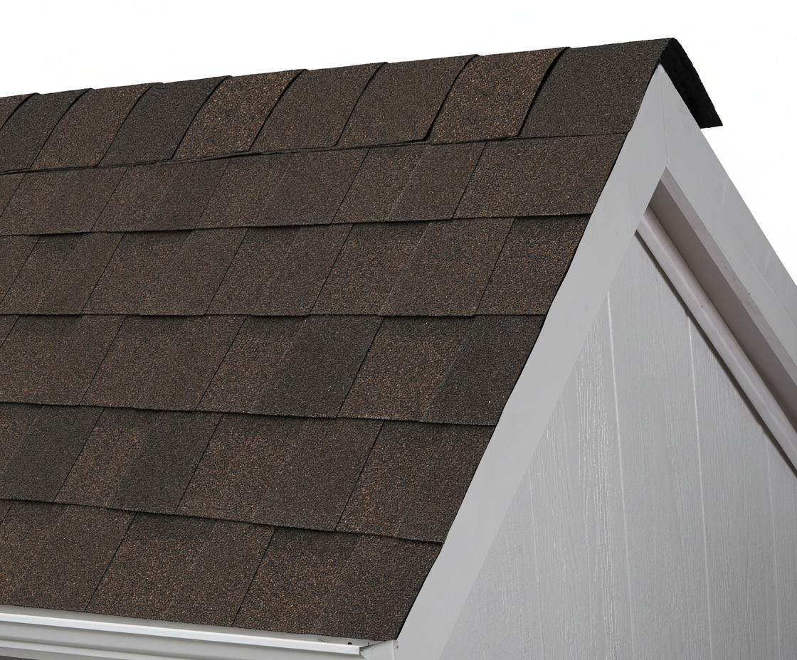 Light Gray house with Brown roof