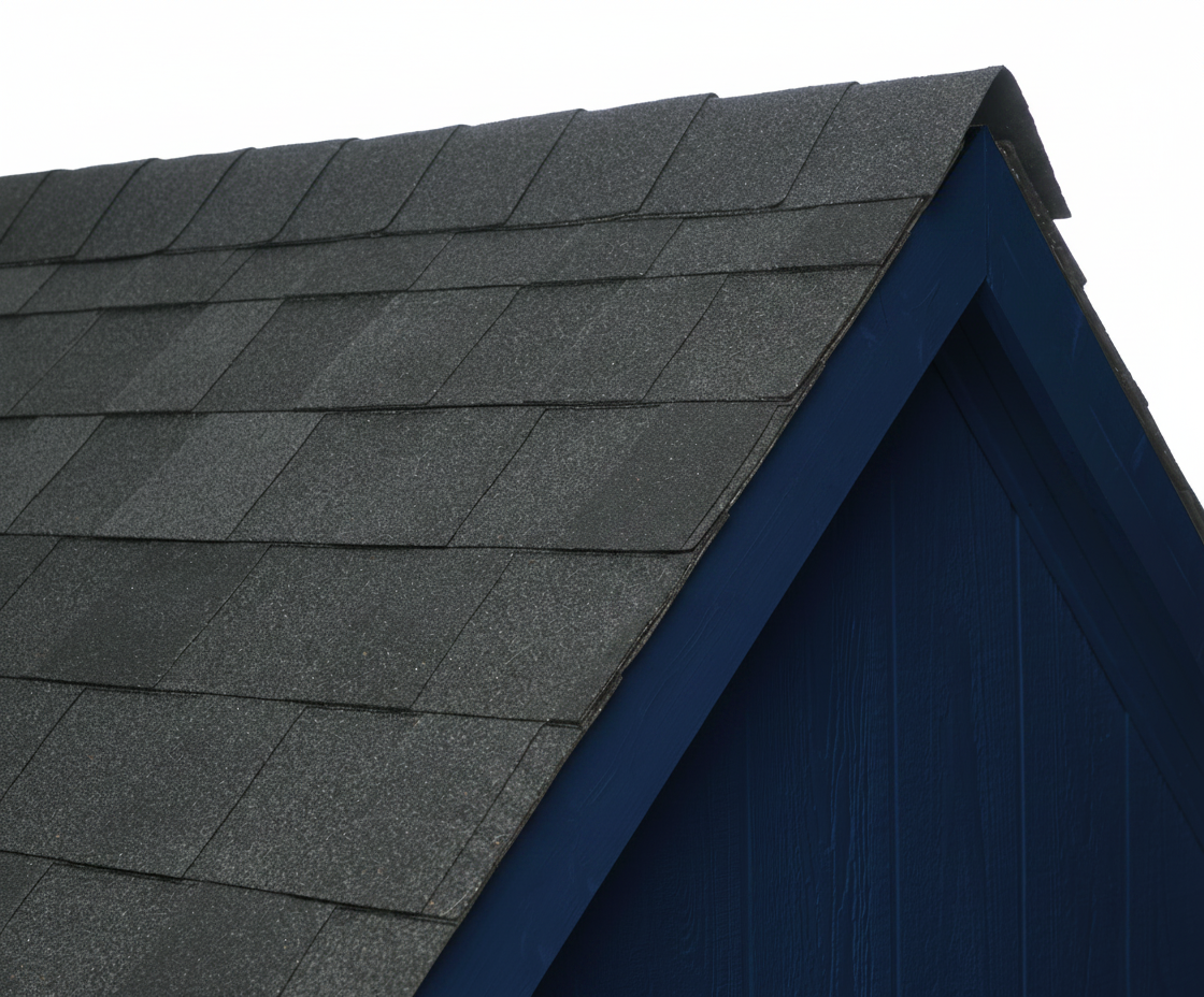 Navy house with Charcoal roof