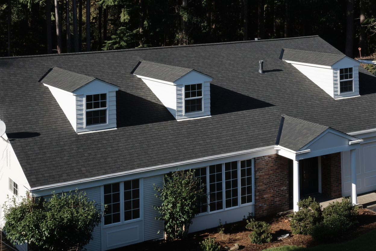 Home with CertainTeed Landmark Black Walnut roof