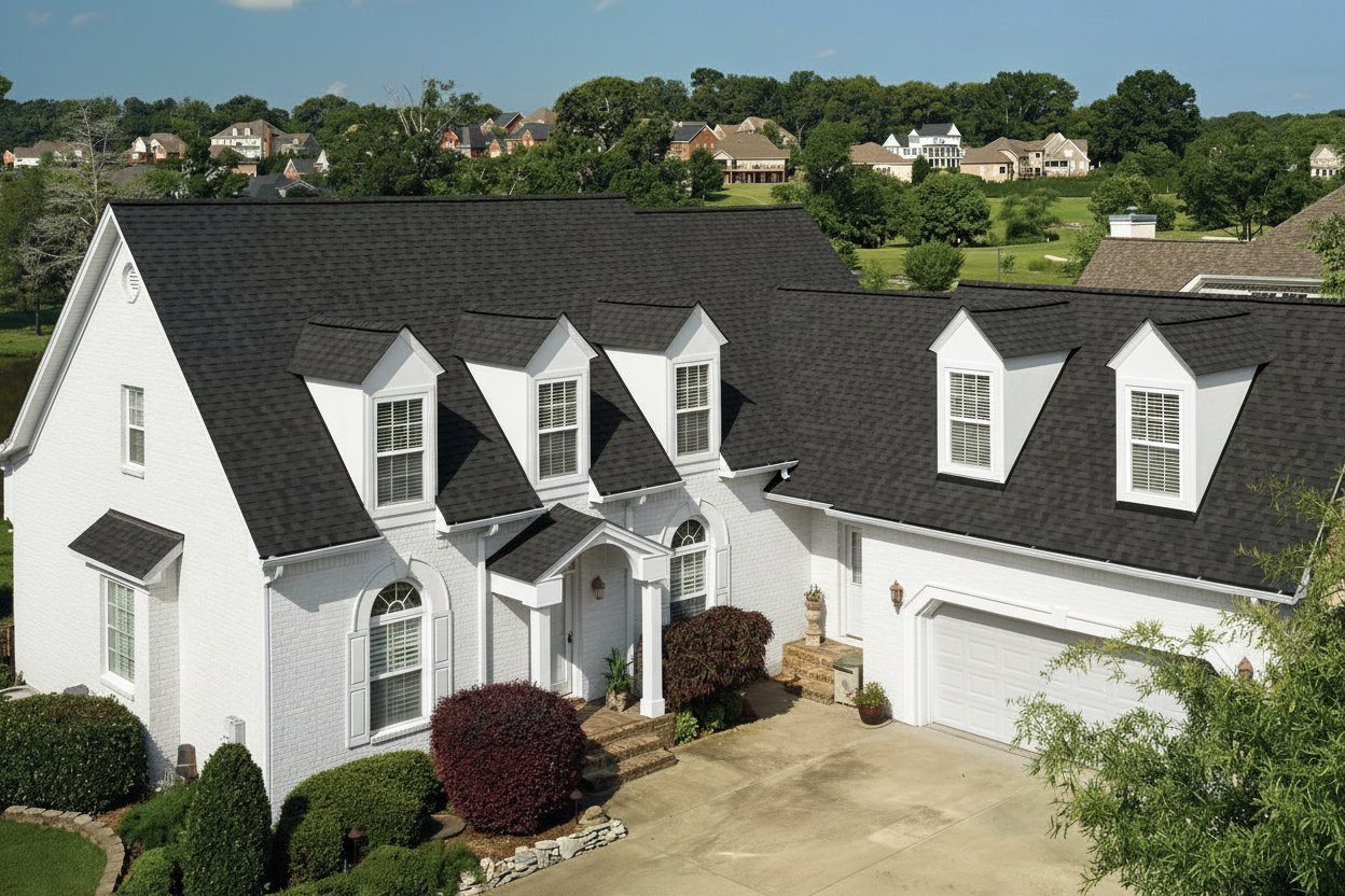 Home with CertainTeed Landmark Pro Max Def Black Walnut roof