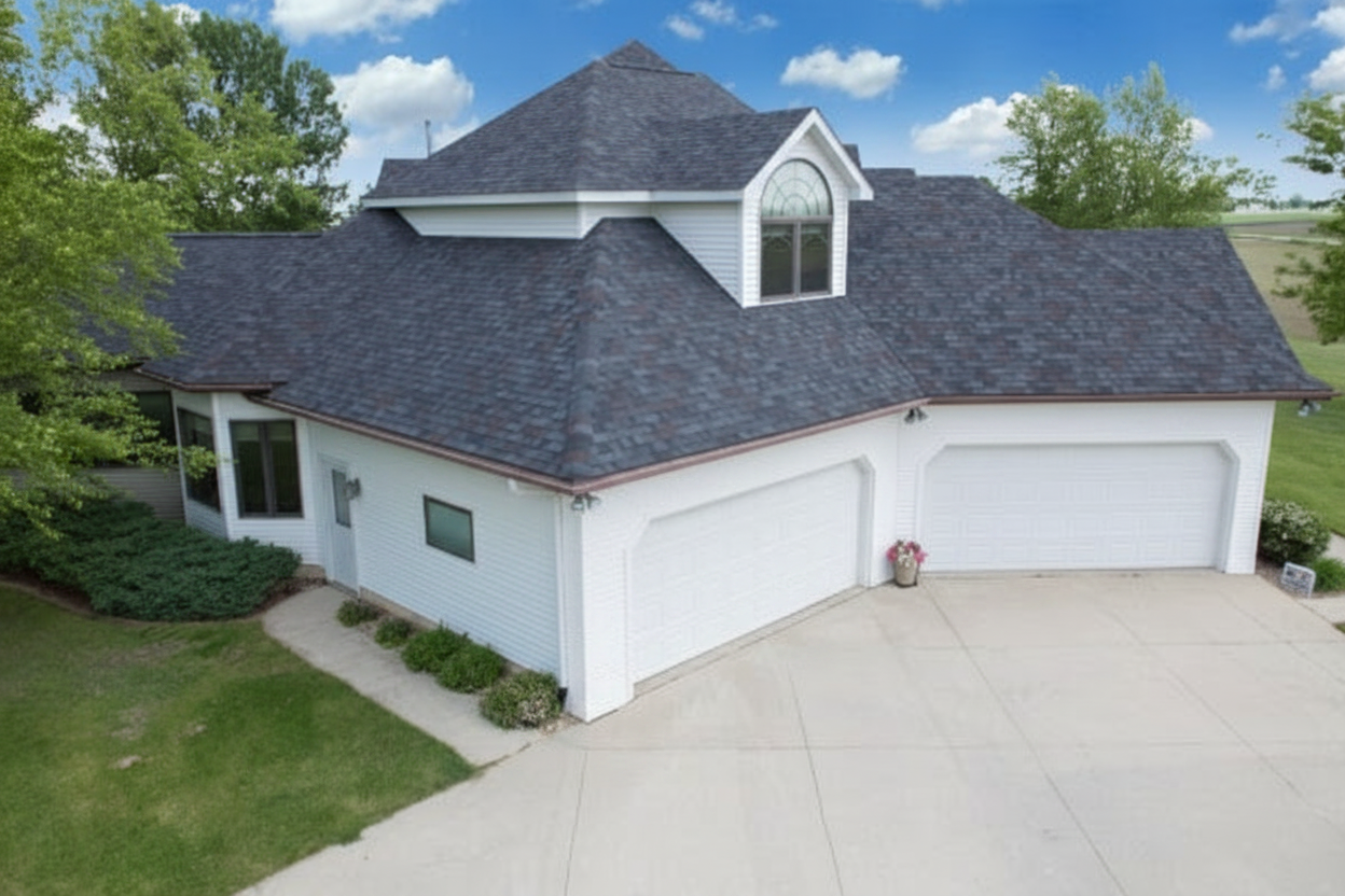 Home with Malarkey Legacy Scotchgard Black Oak roof