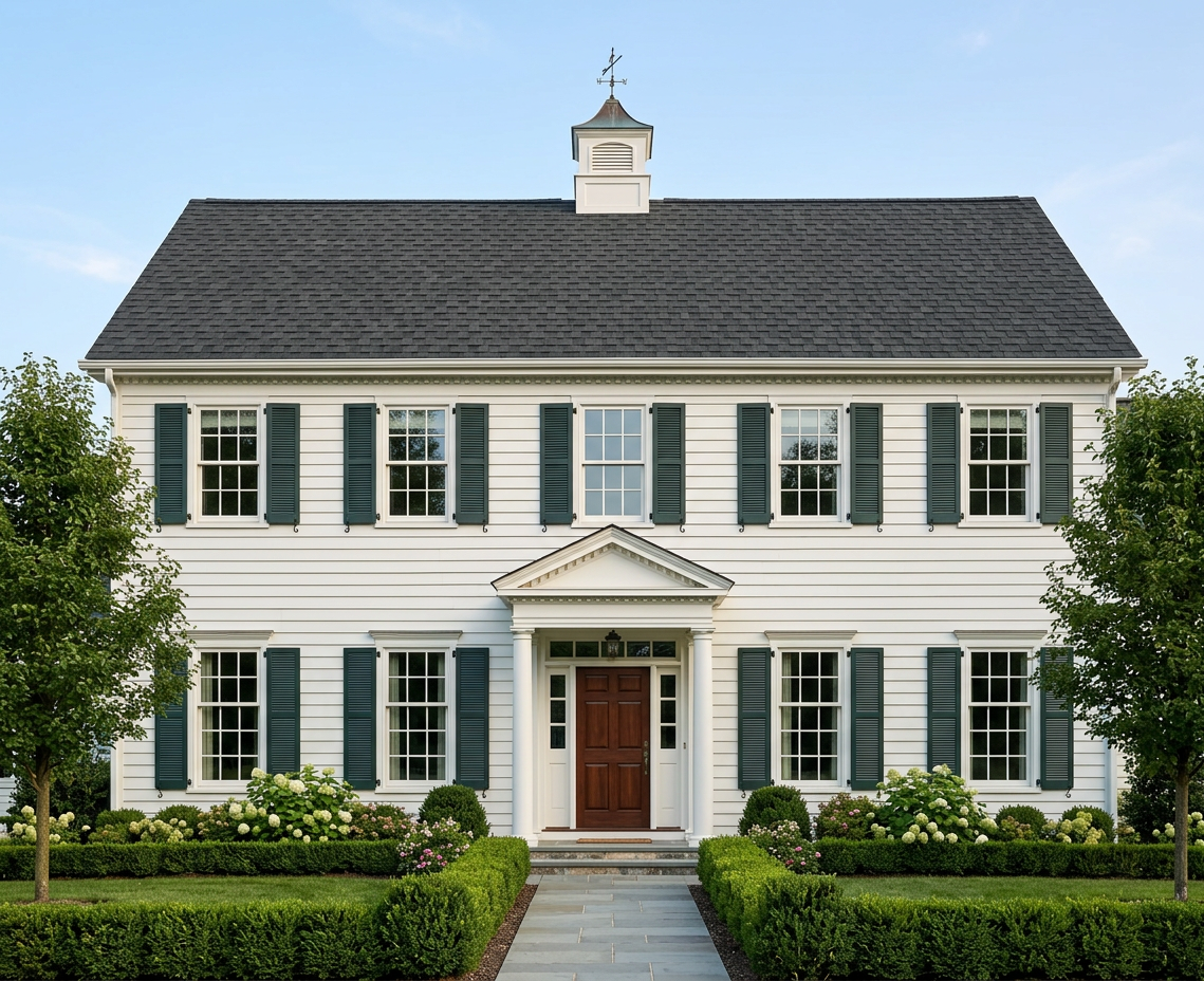 Colonial with Charcoal roof