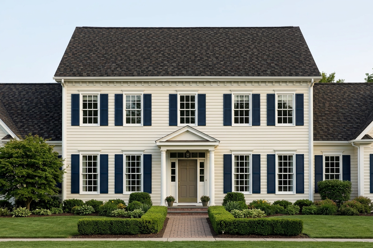 Colonial with Weathered Wood roof