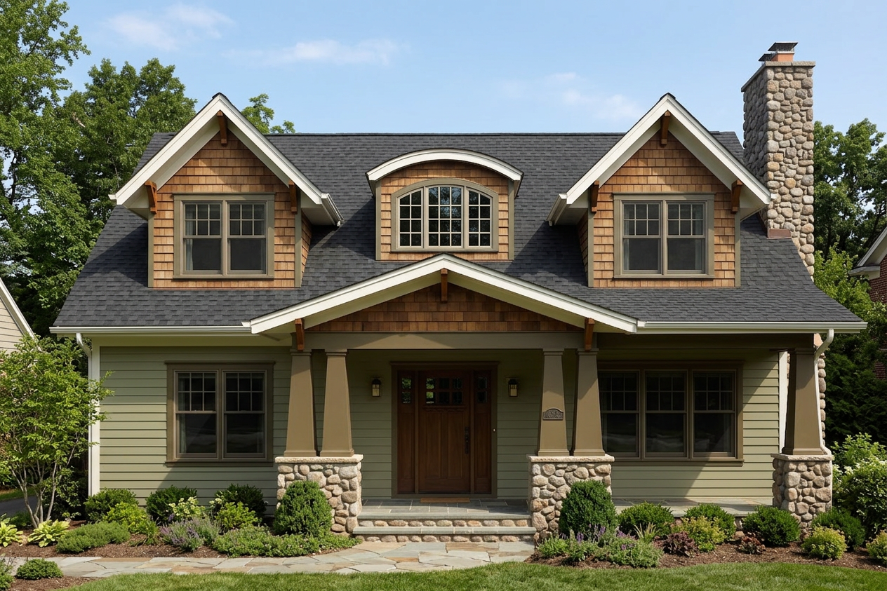 Craftsman with Black roof
