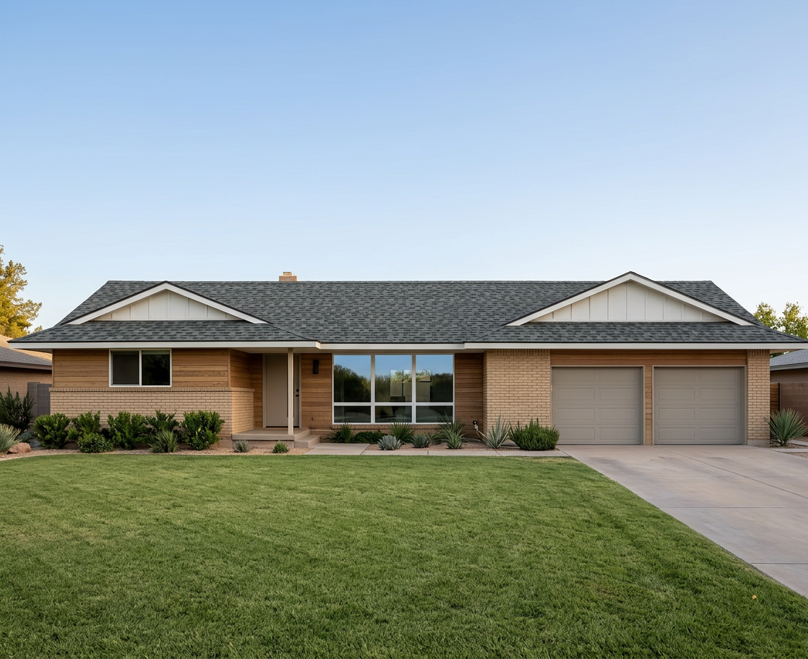Ranch with Charcoal roof