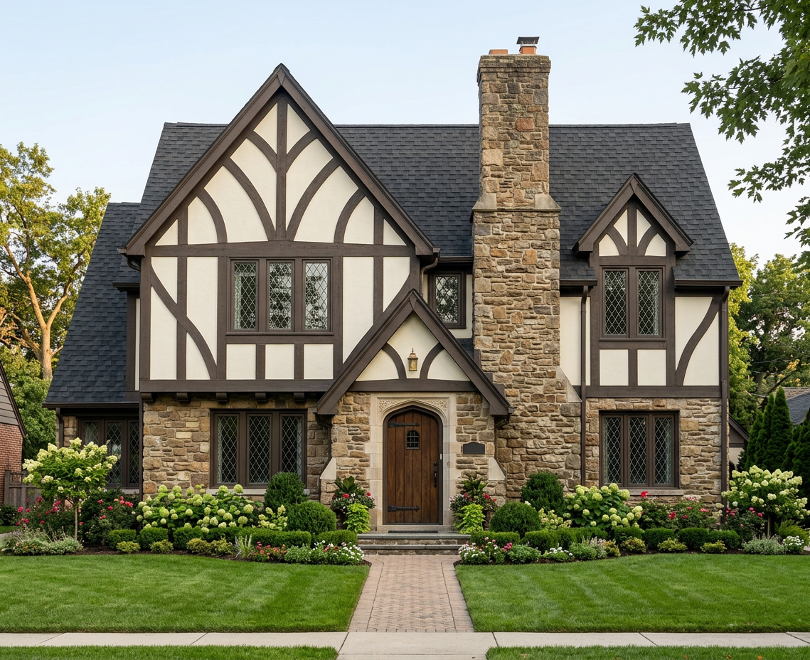 Tudor with Charcoal roof