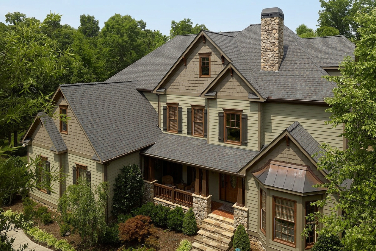 Florida home with Landmark Driftwood roof