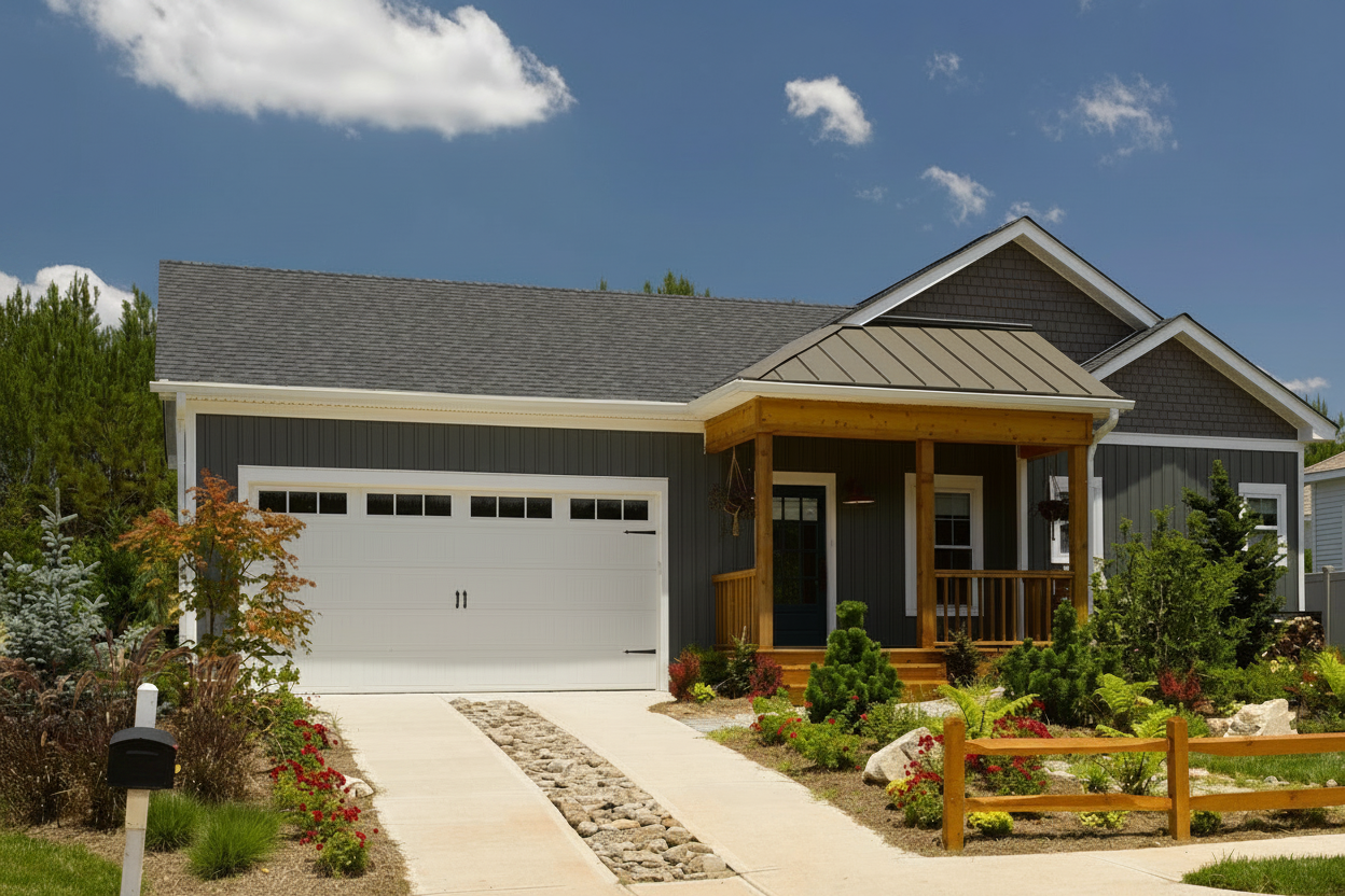 Florida home with Landmark Pewterwood roof