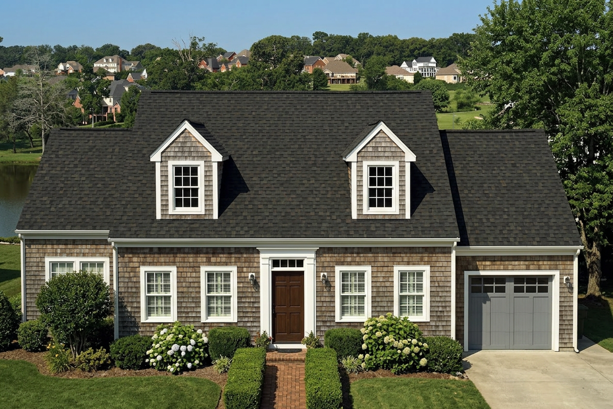 Florida home with Landmark Pro Max Def Black Walnut roof