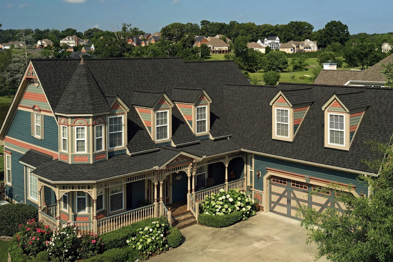 Florida home with Landmark Pro Max Def Black Walnut roof
