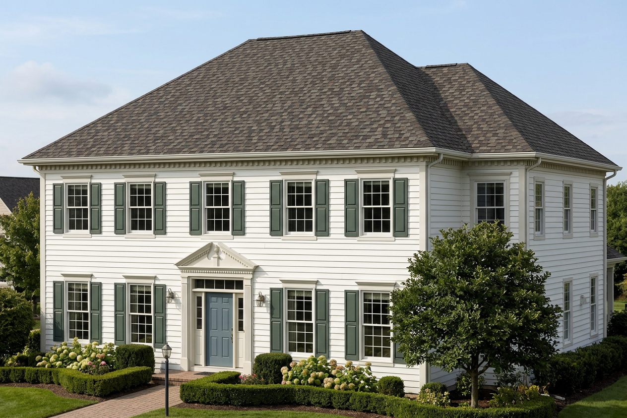 Florida home with Landmark Pro Max Def Driftwood roof