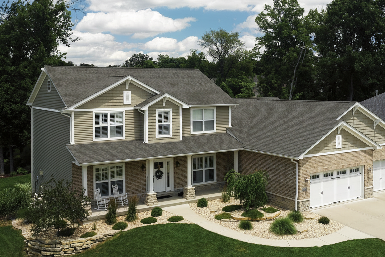 Florida home with Landmark Pro Max Def Georgetown Gray roof