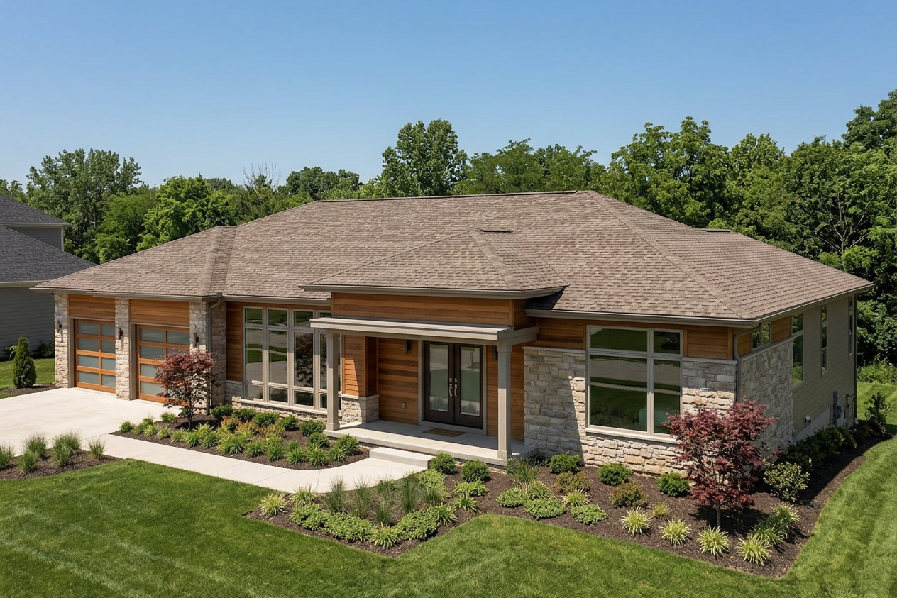 Florida home with Landmark Weathered Wood roof