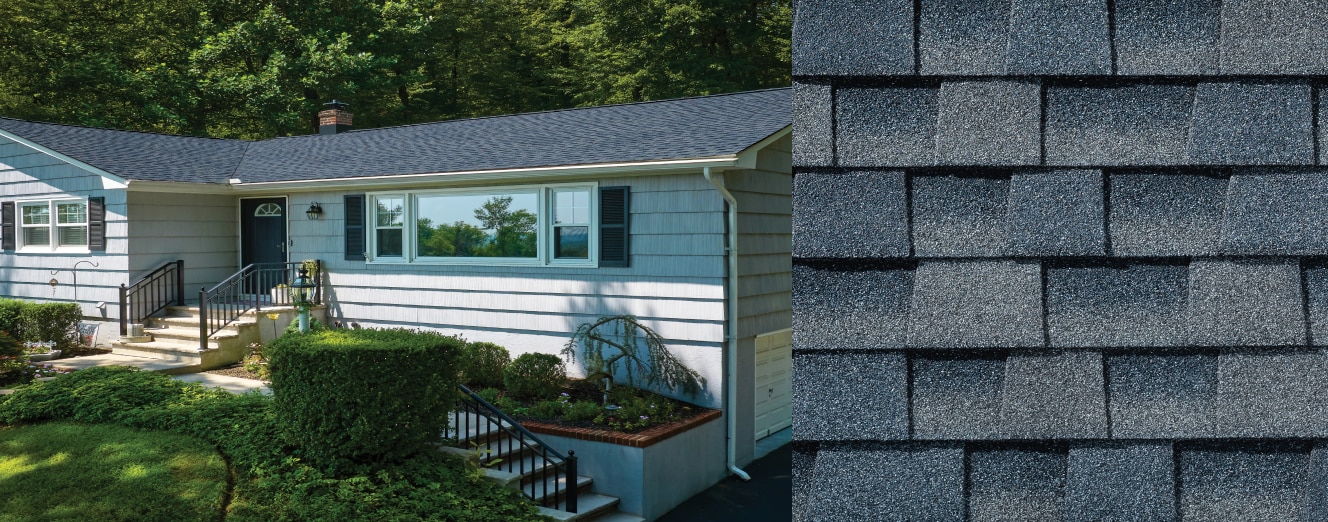 Home with GAF Timberline HDZ Biscayne Blue roof