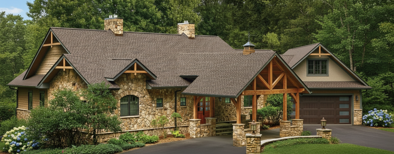 Florida home with Timberline HDZ Mission Brown roof